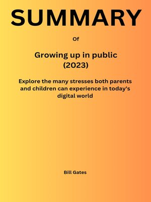 cover image of Growing up in public (2023)